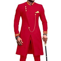 Costumes africains pour hommes, vestes et pantalons brodés Dashiki, ensemble 2 pièces, coupe ajustée, tenues formelles pour mariage