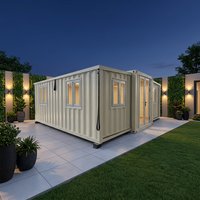 Nouvelle Technologie Maison Modulaire Conteneurisée en Panneaux Sandwich Acier Léger 20 et 40 Pieds, Maison Mobile Extensible, Résistante aux Ouragans et aux Tremblements de Terre