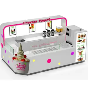 Kiosk de chá de bolha de suco, 12ft by 10ft eua centro de frutas barra kiosk de chá, kiosk de comida rápida para vendas