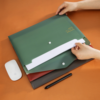 Carpeta de Archivo Retro de Marca ODM al por Mayor, Bolsa para Documentos de Papel A4, Bolsa de Almacenamiento para Exámenes, Carpeta de Plástico PP Impermeable, Material de Oficina