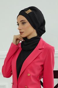 Hijab instantané en pashmina <span class=keywords><strong>de</strong></span> haute qualité pour femmes musulmanes, bandeau turc, turban, bonnets avec accessoires métalliques - Product Image 6