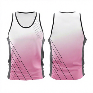Camiseta Deportiva Personalizada con Logotipo para Hombre, Camiseta Deportiva de Secado Rápido por Sublimación, Chaleco Deportivo Transpirable al por Mayor para Hombre, Ropa Deportiva - Product Image 1