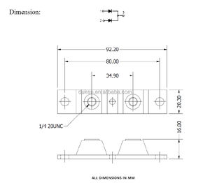 MBRP400100CT400A 100V Schottky Barrier Rectifier Module <span class=keywords><strong>Diode</strong></span> MBRP400100CT Diodes de <span class=keywords><strong>redressement</strong></span> - Product Image 3