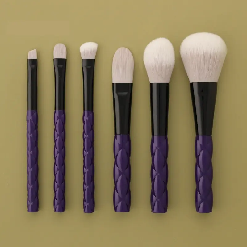 Belleza luxury highend custom purple makeup brush set professional brushes makeup