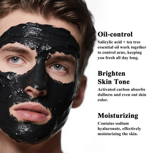 Exfoliante facial energizante y vigorizante para hombres QBEKA, exfoliante facial diario para eliminar las células muertas de la piel - Product Image 3