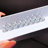 Pierres de Moissanite Synthétique de Laboratoire Taille Asscher, Qualité DEF VVS, avec Effet de Couleur/Feu, Tailles 3x3mm-10x10mm