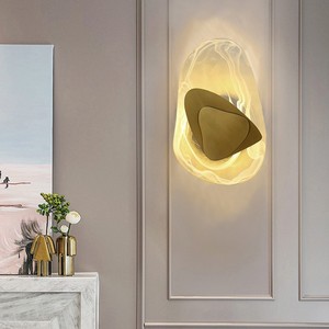 Ice <b>Cube</b> Wall Lamp Crystal LED 220V D20 H31cm Black Gold Living Room Bedroom Hallway - Product Image 2