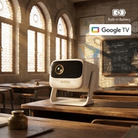 Projecteur BYINTEK U90 Max Dual OS 4K Android Google TV Office Word Excel PPT PDF 20800mAh 350 ANSI Mini DLP pour l'éducation scolaire