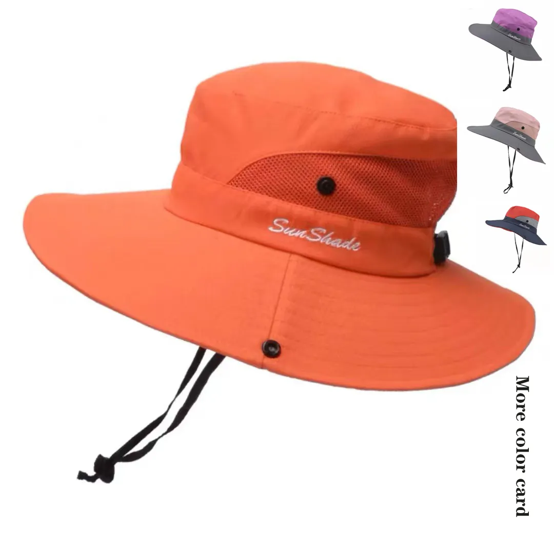 2023 amazon best seller uv protection travel hiking fishing travel foldable wide brim ponytail beach summer sun mens women hats