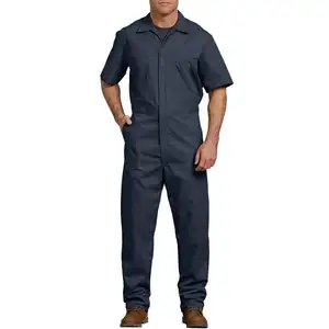 Newest Short Sleeves Men Industrial Construction Work Wear Uniforms Suit Cleaner Safety Work Clothes Overalls Workwear Coverall