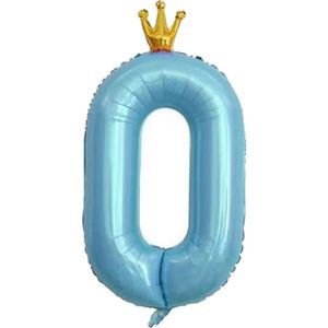 Ballons en feuille géants de 40 pouces, chiffres 0-9, rose et bleu, avec couronne, décoration de fête d'anniversaire, fournitures pour célébrations - Product Image 2