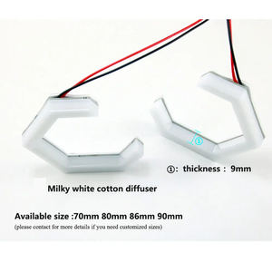 70mm Angel Eyes <strong>Hex</strong> Halo Rings Retrofit Hexagonal Running <strong>Lights</strong> LED for Headlight Projector <strong>White</strong> DRL - Product Image 2