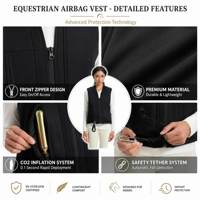 Chaleco de Equitación Profesional Unisex con Airbag, Ligero, Transpirable, Cómodo, Elegante y Protector