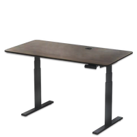 Bureau d'ordinateur rétractable hauteur réglable Type assis double moteur Variation de la hauteur levage électrique cadre de bureau debout