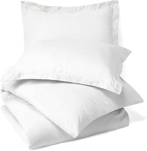 Lenzuolo Piatto TC300 100% <span class=keywords><strong>Cotone</strong></span> Raso Certificato OEKO-TEX Ecologico Tinta Unita 81x105 Pollici Bianco per Hotel - Product Image 5