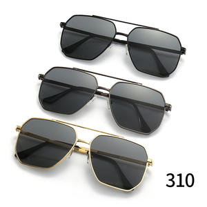 Lunettes de soleil polarisées rétro pour hommes, design à double pont doré avec monture ovale, utilisation jour et nuit, conduite et cyclisme - Product Image 5