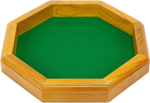 <span class=keywords><strong>Plateau</strong></span> <span class=keywords><strong>de</strong></span> <span class=keywords><strong>jeu</strong></span> <span class=keywords><strong>de</strong></span> dés en bois personnalisé octogone 12 pouces feutre doublé mdn RPG plateaux <span class=keywords><strong>de</strong></span> <span class=keywords><strong>jeu</strong></span> dés - Product Image 3