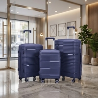 Ensemble de bagages OEM personnalisé 3 pièces, valise rigide extensible avec roulettes 360° °   Valises à roulettes avec cadenas TSA, vente en gros de sacs de voyage à roulettes