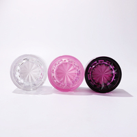 Pots de soins de la peau de luxe 100g dégradé rose verre clair bouteilles de crème cosmétique pots pour avec couvercles en plastique