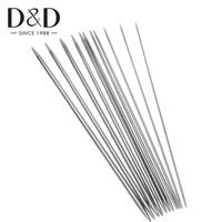 Lot de 5 aiguilles à tricoter droites en acier inoxydable de 2,5 mm, crochets à double pointe, kit d'aiguilles à tricoter, outils de tricot DIY