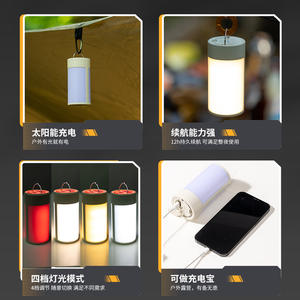 Lanterne de camping d'extérieur à LED rechargeable, lampe portable, batterie externe, lumière blanche - Product Image 5