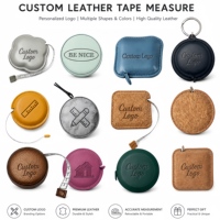 Ruban à mesurer promotionnel en cuir PU, ruban à mesurer imprimé personnalisé, 1,5 m, 3 m, mini ruban à mesurer pour cadeaux de marque