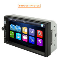 Reproductor de CD Estéreo para Auto con Pantalla Táctil de 7 Pulgadas y 1080p, CarPlay, Conexión USB, Radio FM, Reproductor MP5, Cámara de Visión Trasera