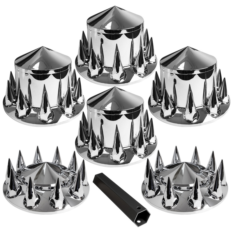 Spiked Wheel Covers Chrome Lug Nut