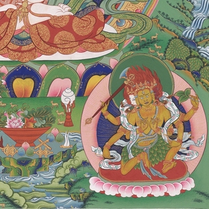 ภาพพิมพ์ดิจิทัลความละเอียดสูงบนผ้าใบแบบดั้งเดิม ภาพเหมือนภาพวาดพระพุทธรูปยาบยัมจากชุดภาพพิมพ์พระพุทธศาสนาในพิพิธภัณฑ์ - Product Image 5
