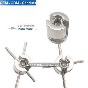 302-1000 SS 316 <span class=keywords><strong>3mm</strong></span> 4mm 5mm 6mm treillis métallique en acier inoxydable pince de câble croisé réglable - Product Image 3