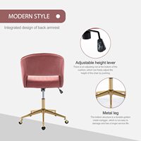 Fauteuil inclinable et pivotant DDP avec réglage de la tension et de l'inclinaison, idéal pour le bureau à domicile, le salon, la salle d'étude ou la coiffeuse, avec roulettes