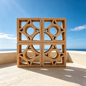 Blocs décoratifs en terre cuite perforés, blocs architecturaux en terre cuite ajourés, briques creuses en terre cuite pour écran de façade moderne - Product Image 1