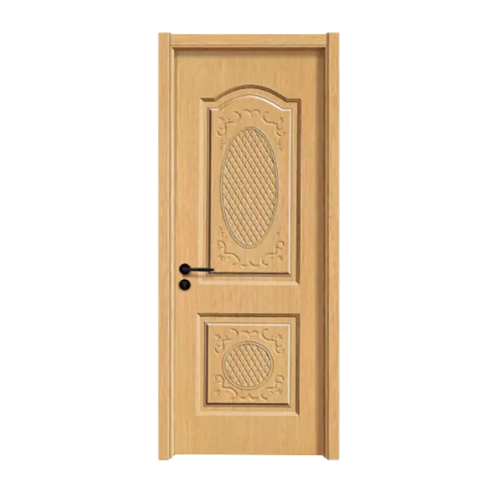 Puerta empotrada de madera, panel de puerta de metal de Malasia, diseño de puertas de madera, precio competitivo de China