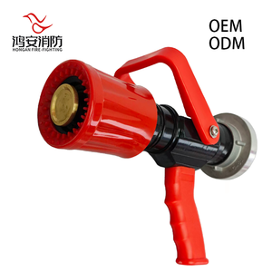 Ugello antincendio Hong'an DN50 tipo Storz C tedesco con nucleo <span class=keywords><strong>in</strong></span> ottone, ugello a getto regolabile con impugnatura a pistola per la lotta antincendio OEM - Product Image 1