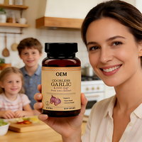 Gélules d'ail sans odeur personnalisées sous marque privée OEM, 4000 mg, extrait haute concentration 100:1, favorisant la santé cardiaque et immunitaire