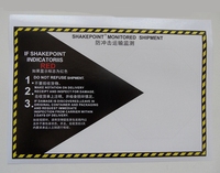 Indicateur d'impact 50G, étiquette autocollante de surveillance des chocs (papier adhésif) pour instruments de précision et équipements de laboratoire