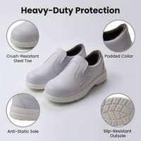 Bottes de sécurité basses pour hommes en cuir microfibre léger, pour le travail en usine et la construction, avec embout en acier et protection anti-perforation, effet peau de litchi