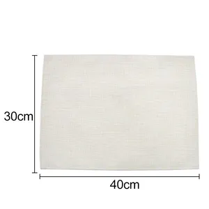 Sublimation Blanks Textile Linen placemat blank table mat DIY printing placemat Single Layer for customized LOGO