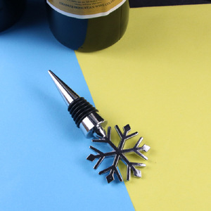 CXS Snowflake <b>Wine</b> <b>Stopper</b> Silver Zinc Alloy Leak Proof Bottle Seal For <b>Wine</b> Preservation - Product Image 1