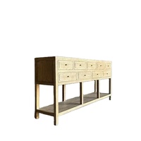 Meubles anciens en bois d'orme recyclé rustique de style chinois, vente en gros, table console avec tiroirs, finition naturelle vieillie