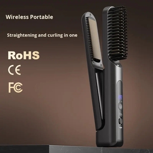 Plancha de Pelo 2 en 1 Inalámbrica, Peine y Plancha de Pelo con Dientes de Acero Inoxidable, Calor Ajustable, Alimentación por USB, Cepillo Rizador de Viaje - Product Image 5