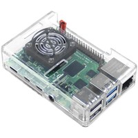Boîtier de protection transparent en plastique ABS pour Raspberry Pi 4ème génération Raspberry Pi 4B, boîte fixe pour carte mère