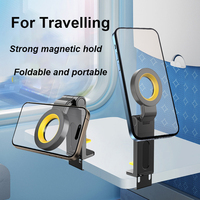 Nouveau support de téléphone magnétique flexible 2026, rotation à 360°, clip réglable, support de voyage pliable portable pour mobile et avion