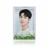 Cadre photo liquide pailleté plastique transparent acrylique flottant eau scintillante cadre photo boule à neige personnalisé cadeau personnalisé
