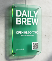 Enseigne de magasin en acrylique coloré sur mesure pour café, bar, restaurant, publicité pour signalétique commerciale, fournisseur OEM ODM