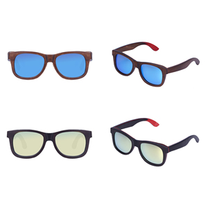 Gafas de Sol Cuadradas Vintage con Lentes Polarizadas Tac, Gafas de Madera de Skateboard Reciclada, Unisex, Lunettes-soleil - Product Image 3