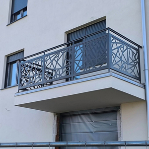 EKOO <span class=keywords><strong>Ringhiera</strong></span> Moderna in Acciaio Inox Tagliata al <span class=keywords><strong>Laser</strong></span>, Pannello Decorativo per Balcone, Parapetto per Scale di Villa - Product Image 5