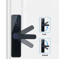 Cerradura inteligente para puerta de Hotel, dispositivo de cierre con huella dactilar, tarjeta de acceso, Wifi, app Smart life, Tuya