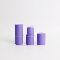 Tube de Rouge à Lèvres en Plastique Noir 8g Grande Capacité, Tube Rond pour Fond de Teint et Correcteur, Emballage Cosmétique