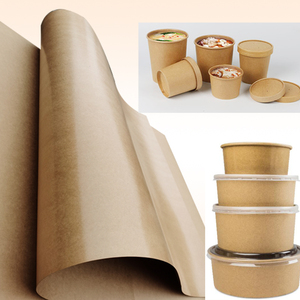 Chống Thấm Nước Và Dầu-Thực Phẩm Bằng Chứng Lớp Giấy <span class=keywords><strong>Kraft</strong></span> Với <span class=keywords><strong>PE</strong></span> Nhiều Lớp Để Làm Giấy Bát - Product Image 5